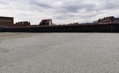 Exécution de Greenbead LL/LE comme couche de pente isolante sur le toit plat de ce beau chantier naval à Schaerbeek