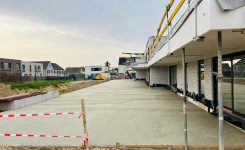 Realisatie leveren en plaatsen van Greenbead Roof in helling op dit mooie project te Dilbeek boven de ondergrondse parking